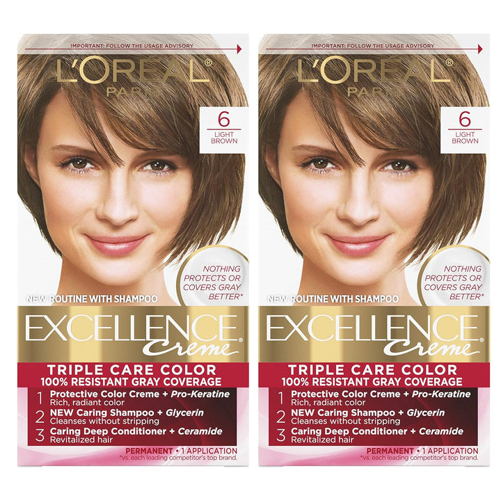 5RB Medium Reddish Brown Hair Color | L'Oreal Paris Excellence Creme – 8 Weeks Gray Coverage