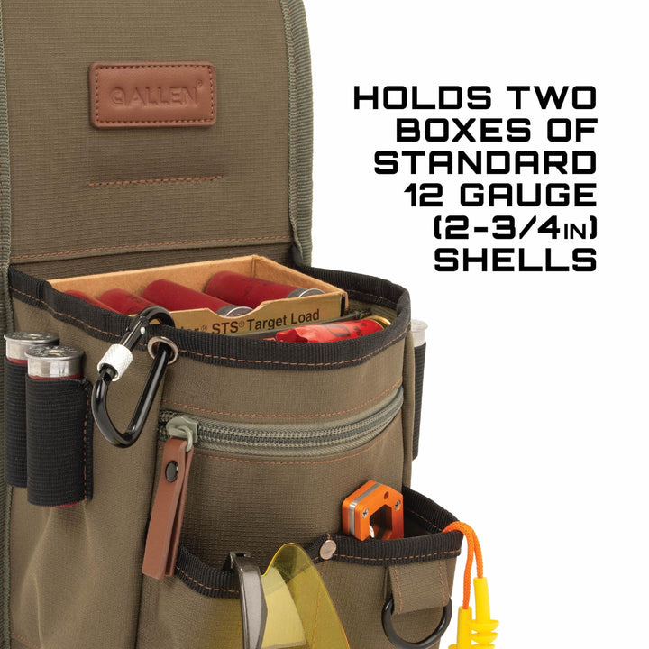 Allen Company Triumph Rip-Stop Shotgun Shell Bag - Clay, Trap, and Skeet Shooting Accessories - Hunting and Gun Range Gear - Olive Green