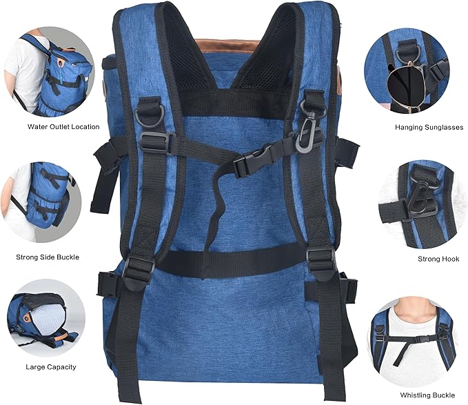 35L Foldable Waterproof Backpack For Outdoor Sports Travel Inside Wet Clothes Compartment Packable For Multiple