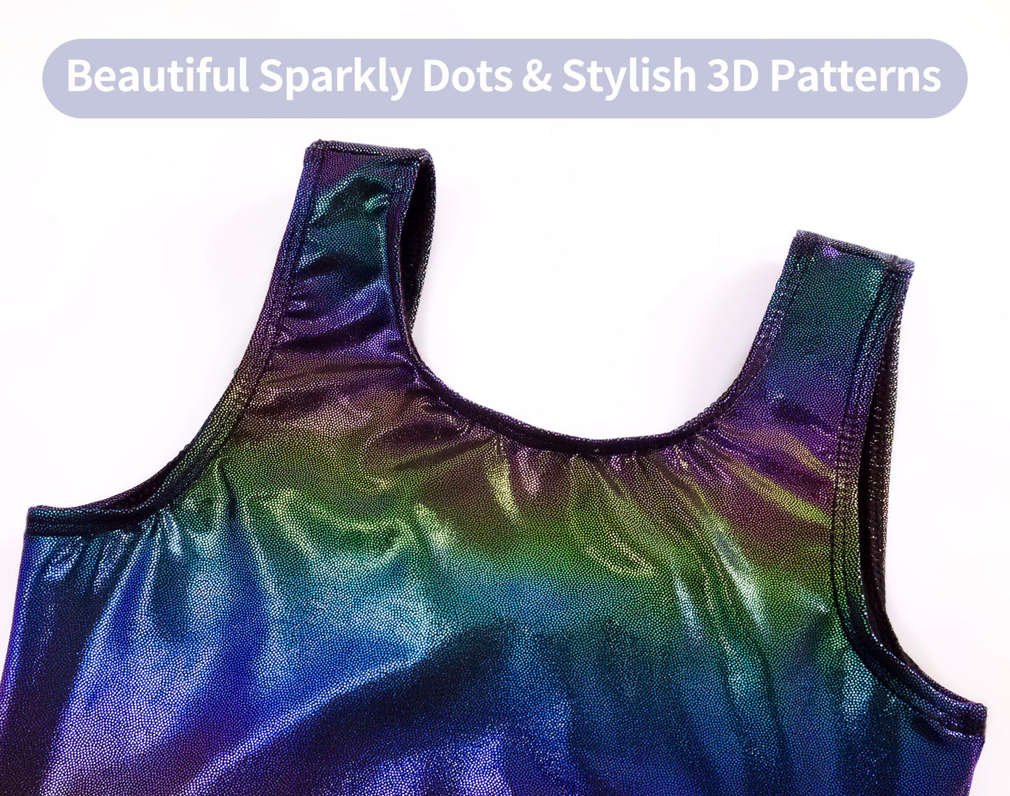 Domusgo Girls Gymnastics Leotards Size 5-6 Years Old Sparkly Black Unitards for Kids Tumbling
