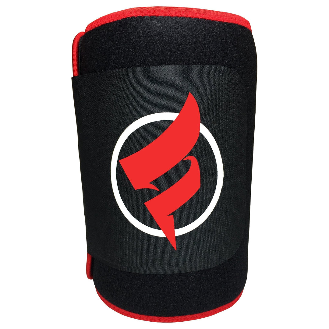 Fitru Waist Trimmer Sauna Ab Belt For Women & Men - Waist Trainer Stomach Wrap (red, XS: 8" X 34")