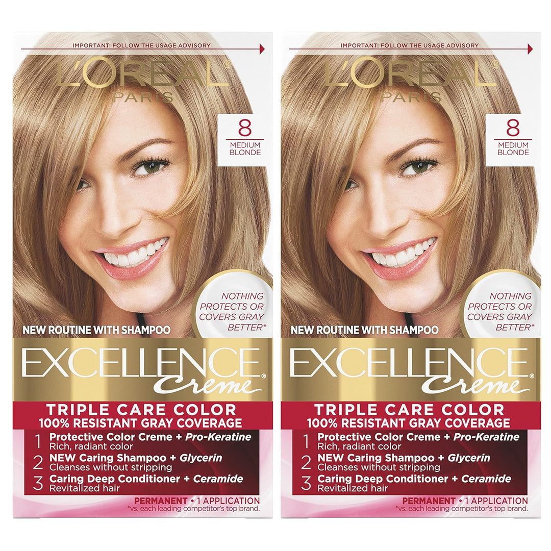 5RB Medium Reddish Brown Hair Color | L'Oreal Paris Excellence Creme – 8 Weeks Gray Coverage