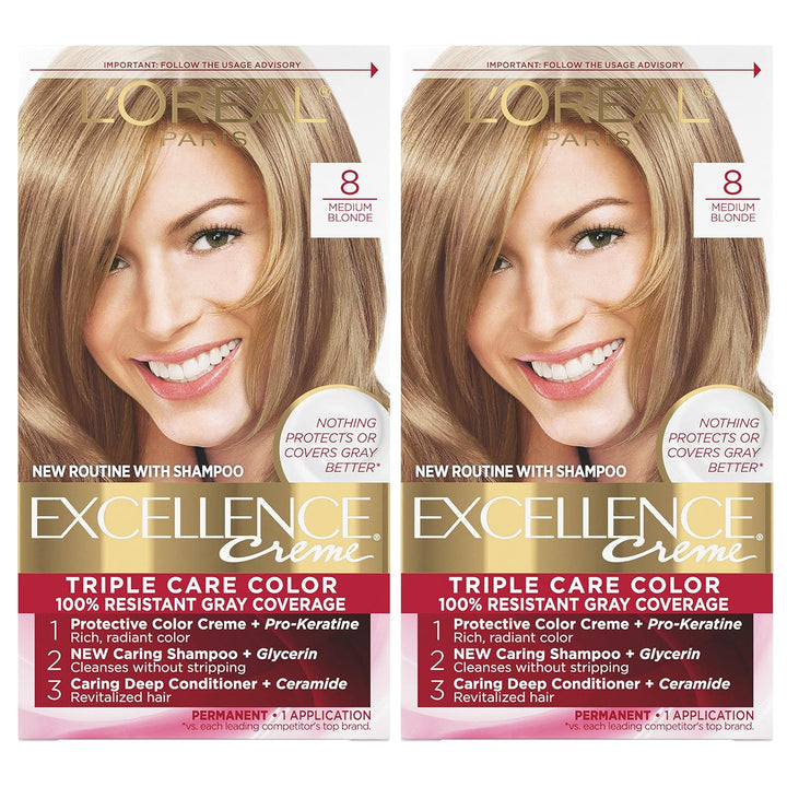 5RB Medium Reddish Brown Hair Color | L'Oreal Paris Excellence Creme – 8 Weeks Gray Coverage