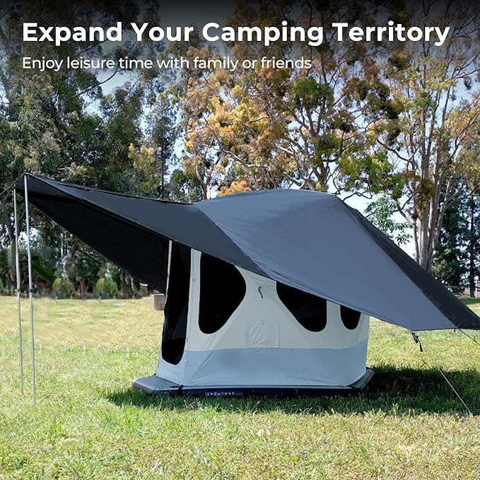 ACACIA Canopy 2-3 Person for Space Acacia Camping System, PU2000 Waterproof Camping Tarp for 4 Season Camping, UPF50+ Sunproof Tent Tarp with 2 Telescoping Poles, Carry Bag, Star Night