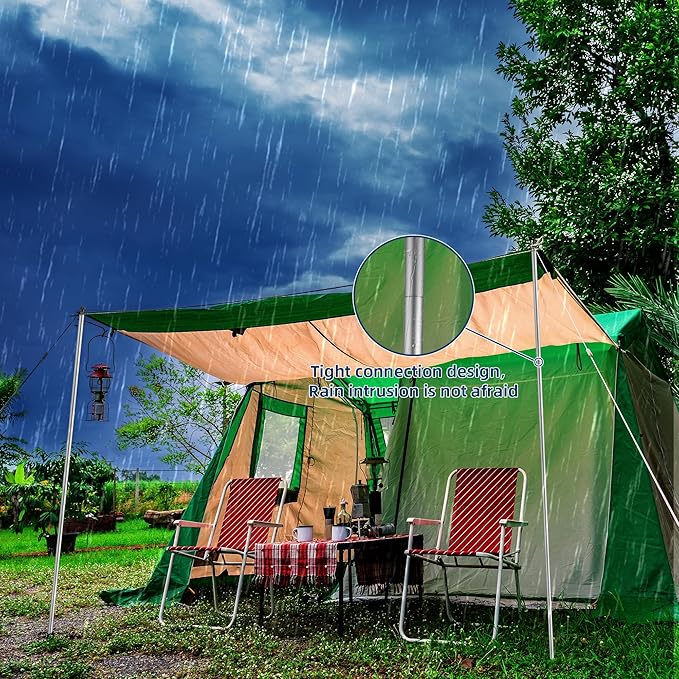 4 Pack Tent Poles 6.6 Feet, Beach Tent Sun shelter Replacement, Tarp Canopy Accessories for Camping, Fishing and Party