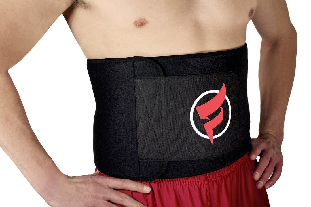 Fitru Waist Trimmer Sauna Ab Belt For Women & Men - Waist Trainer Stomach Wrap (Black, XS: 8" X 34")
