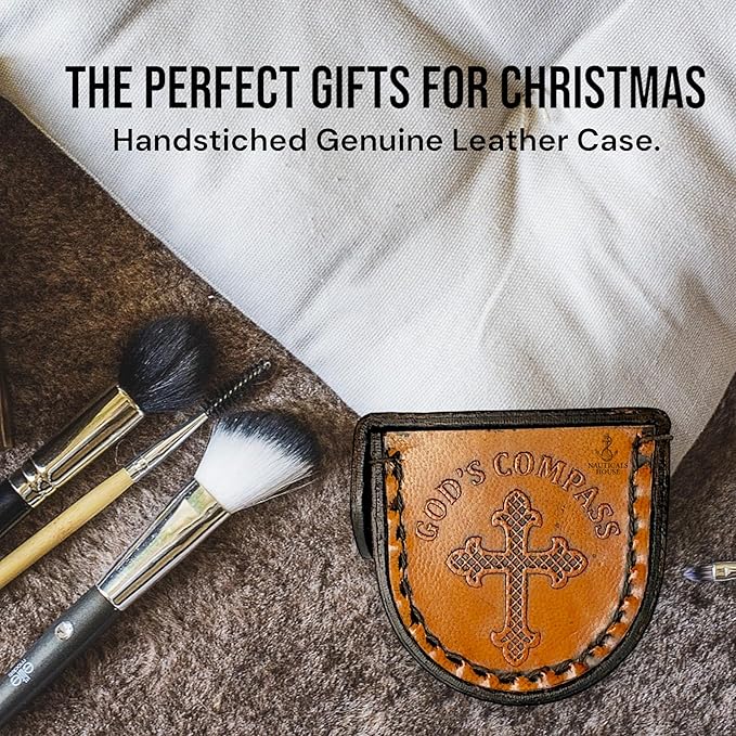 Bible Verse Brass Compass – “I Will Guide You and Watch Over You” (Psalm 32:8) | Christian Gift for Boys, Girls, Teens, Adults | Faith Keepsake for Graduation, Baptism, Confirmation, Prayer Gift