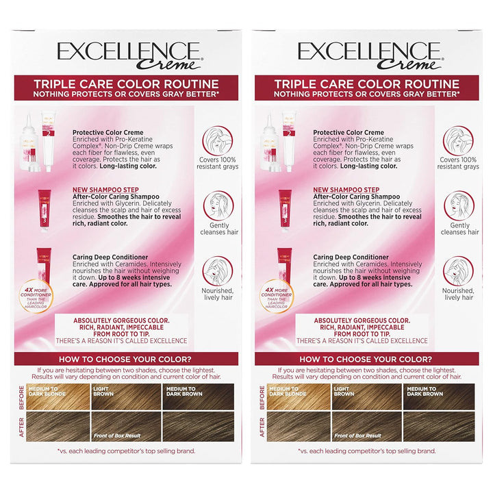 5RB Medium Reddish Brown Hair Color | L'Oreal Paris Excellence Creme – 8 Weeks Gray Coverage