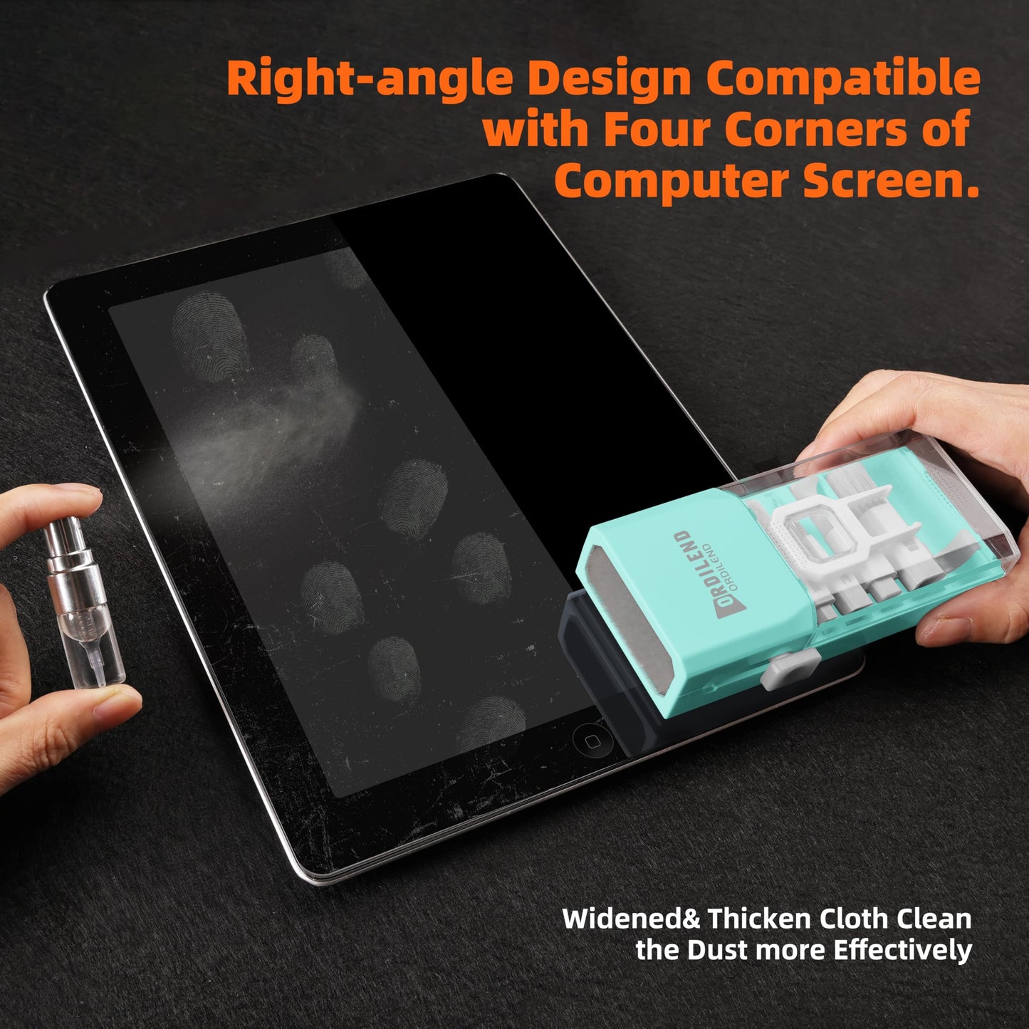 Laptop Screen Keyboard Cleaner Kit, Electronics Cleaning kit Tool for MacBook iPad iPhone Pro Cell Phone, Brush Tool for Tablet, Computer, PC Monitor,Camera with Spray with Patent (Tifny Blue)