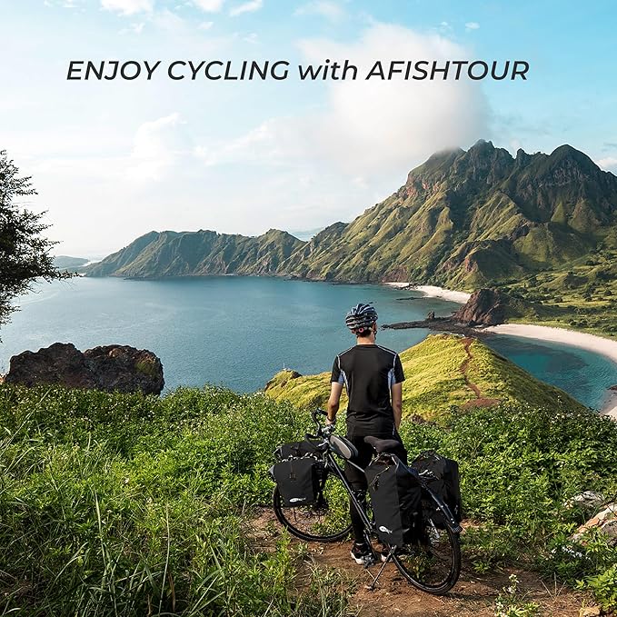 Waterproof Bike Pannier - 15L Saddle Bag for Bicycles Rear Rack - Bike Bag for Grocery, Laptop (Black, 1 PCS)