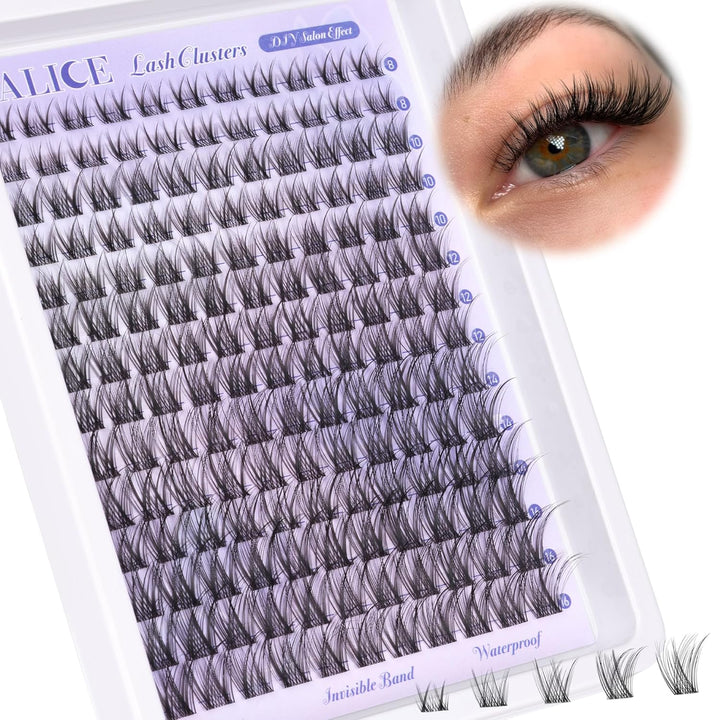 ALICE DIY Natural Lash Clusters | Wispy Anime Cat Eye | 10-16mm, 144 Pcs
