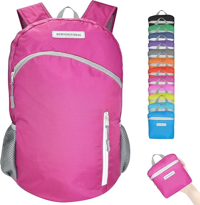 35L Foldable Waterproof Backpack For Outdoor Sports Travel Inside Wet Clothes Compartment Packable For Multiple