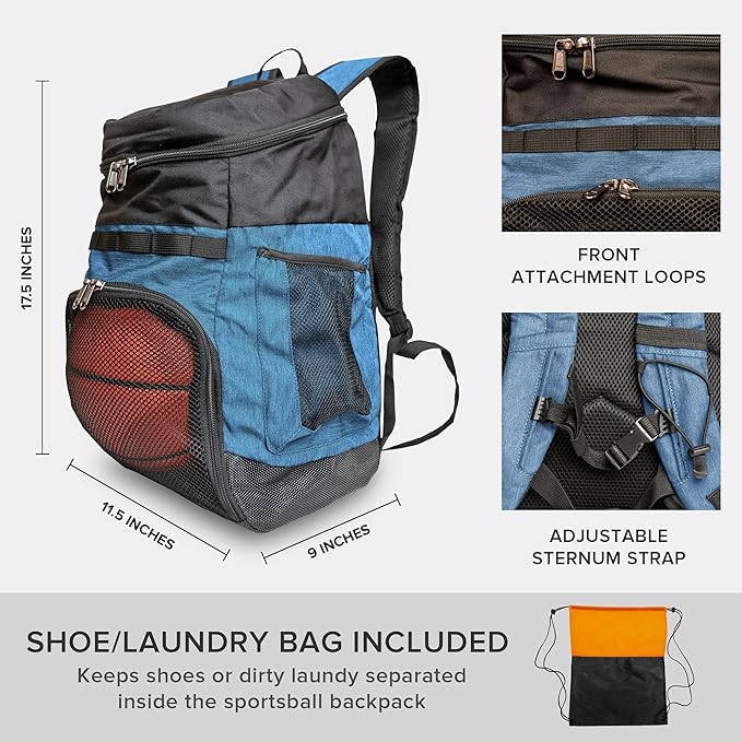 Basketball Backpack with Ball Compartment
