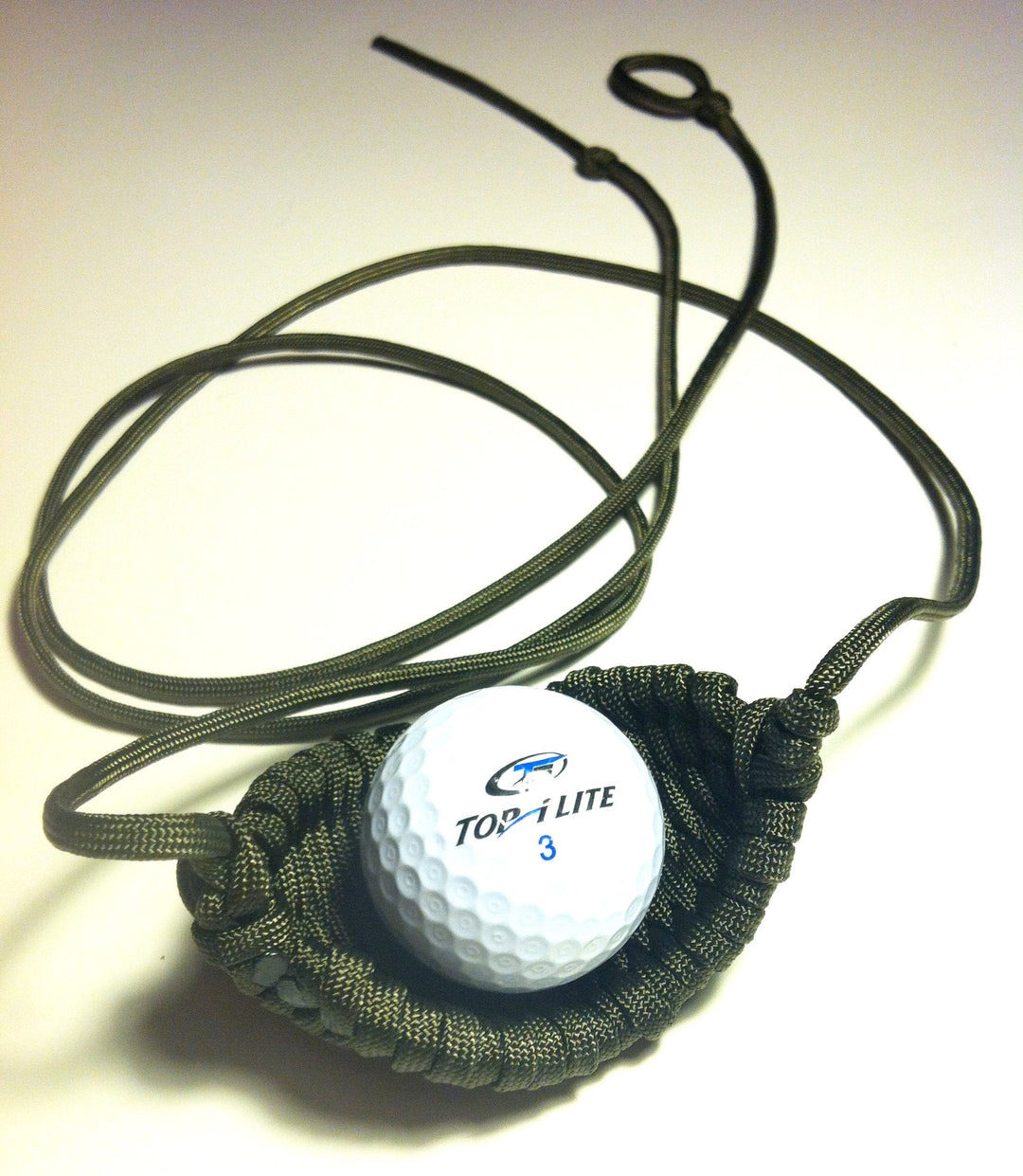 Paracord Shepherd Sling (Old-fashioned Slingshot) Handmade By David the Shepherd (Olive Drab)