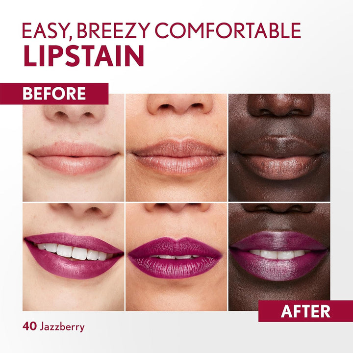 Covergirl Outlast Lipstain 40 Jazzberry | Vegan, Transfer-Proof, Satin Finish