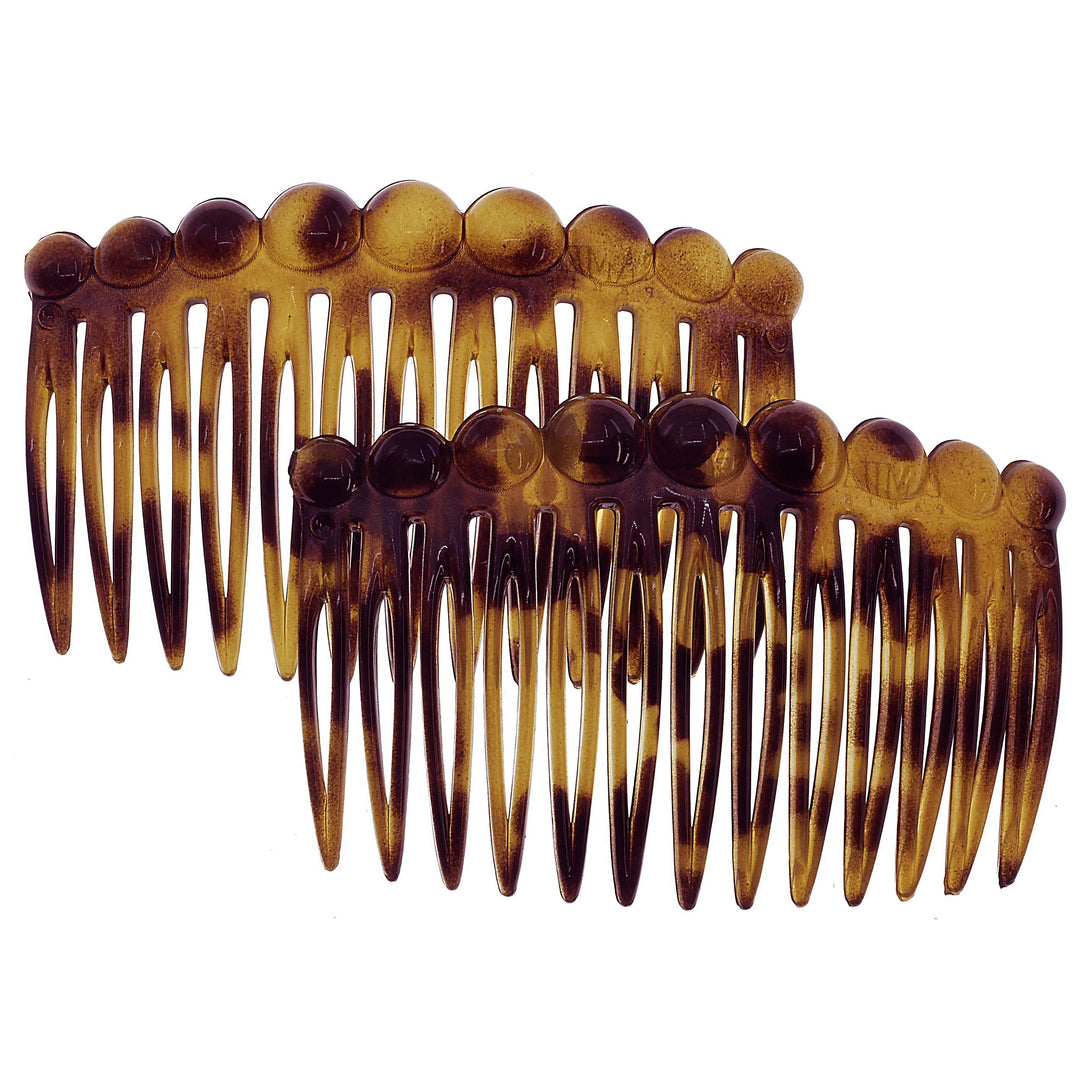 Camila Paris Cp2871/2 French Hair Side Comb Small Rounded, Tokio French Twist Hair Combs Decorative, Strong Hold Hair Clips For