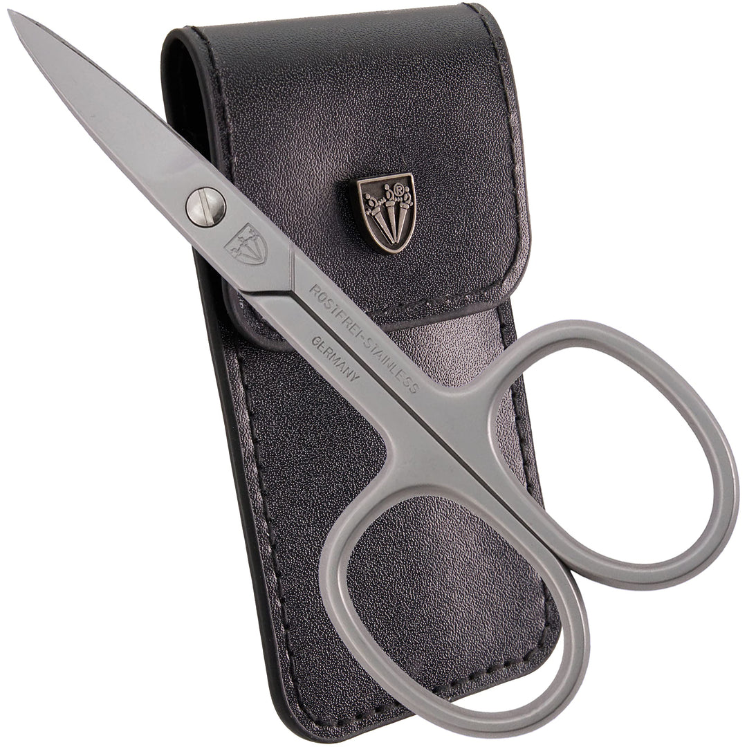 3 Swords Germany - brand quality STAINLESS STEEL INOX STRAIGHT NAIL SCISSORS (1 PIECE) with case for manicure pedicure - nail care by 3 Swords - Made in Germany