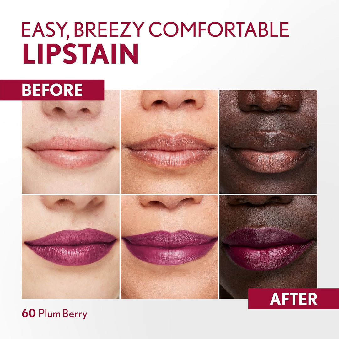 Covergirl Outlast Lipstain | 60 Plum Berry | Vegan, Transfer-Proof, Satin Finish