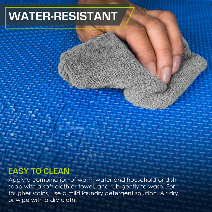 ProsourceFit Extra Thick Puzzle Exercise Mat 1", EVA Foam Interlocking Tiles for Protective, Cushioned Workout Flooring for Home and Gym Equipment, Blue 3-pack