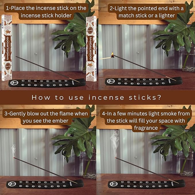 Sandalwood Incense Sticks - Incienso de Sándalo - Total 40 Insence-Sticks - Dual Pack of 20 Insense - Inciensos - Inscents - Natural Non Toxic Ingredients - Incents - Incence - Inscense - Insents