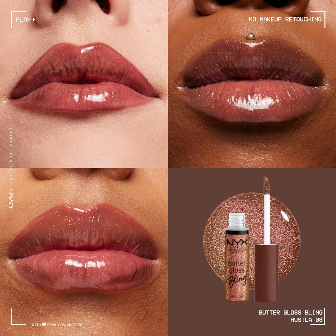 NYX Butter Gloss | Vegan Lip Gloss - Non-Sticky & Shiny | Hustla Shade