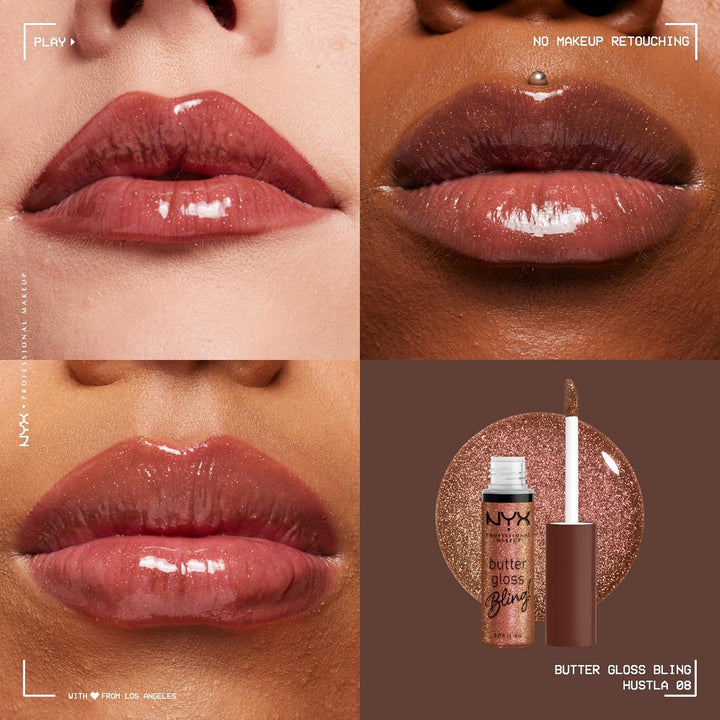 NYX Butter Gloss | Vegan Lip Gloss - Non-Sticky & Shiny | Hustla Shade
