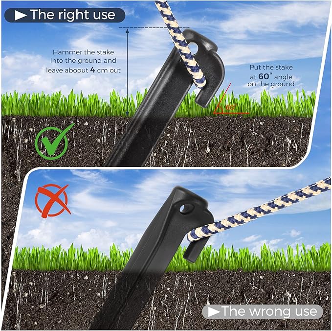 9 Inch Plastic Inflatable Stakes Yard Stakes Replacement Yard Inflatable Accessories for Inflatables Camping Tent Stakes Tent Pegs for Christmas Garden Home Decorations