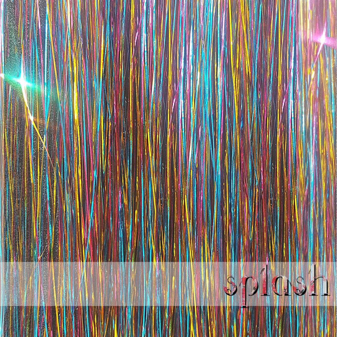 40'' Hair Tinsel 100 Strands (Shiny Unicorn Rainbow)
