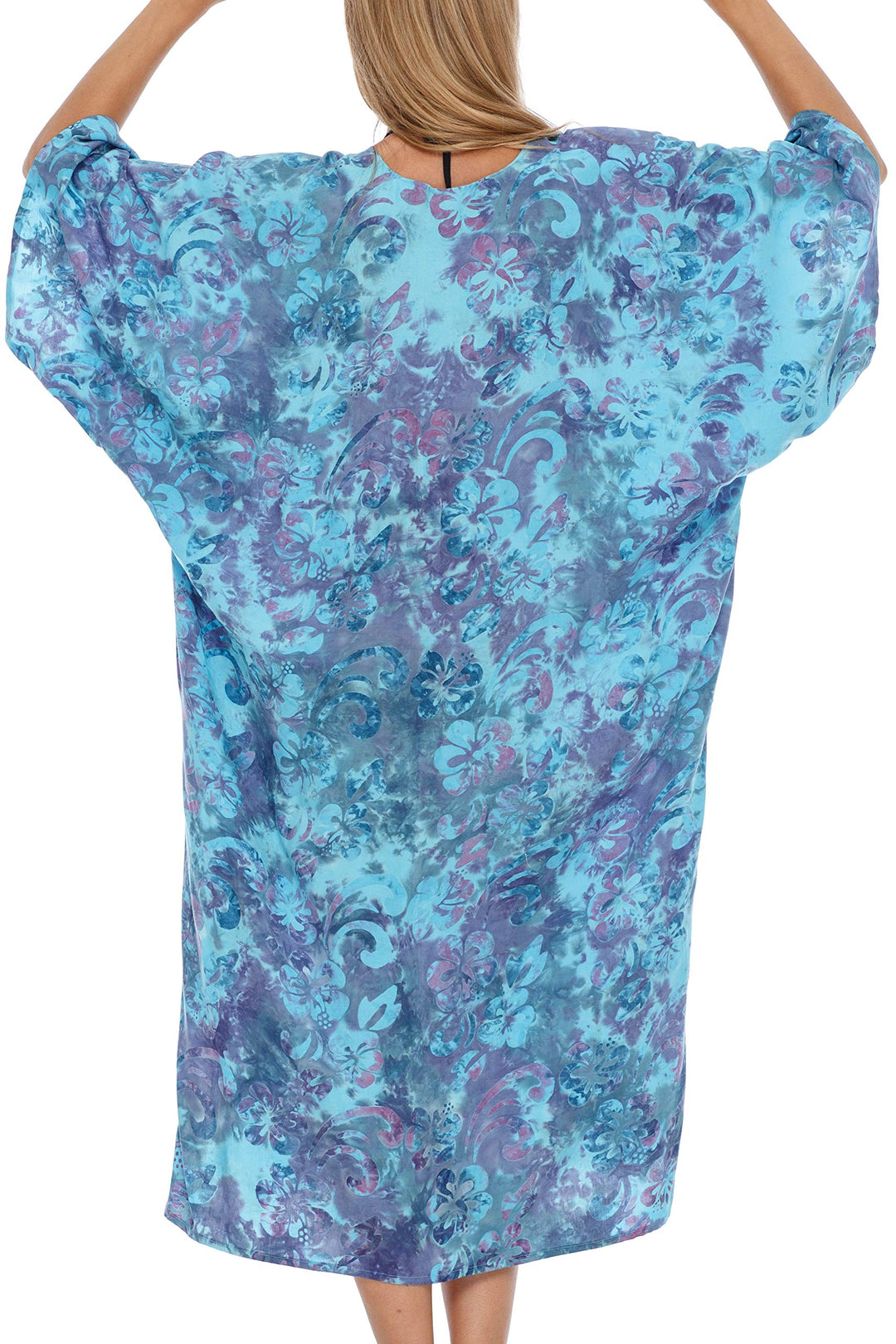 SHU-SHI Womens Kimono Cardigan Robe Beach Cover Up Open Front Loose One Size