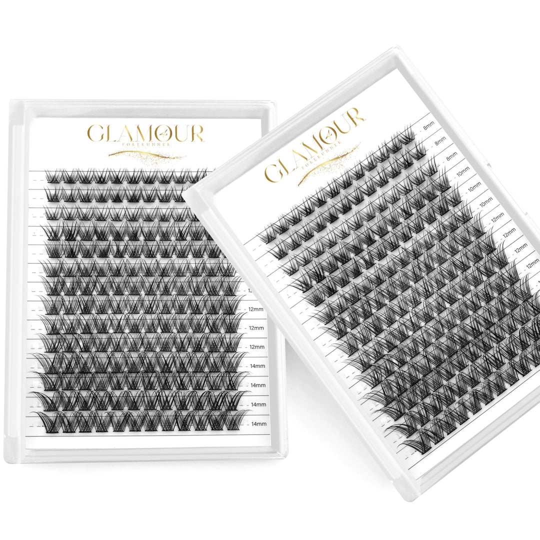 RoyalGlam Lash | Luxurious 112pcs Lash Cluster C Curl 8-14mm 14Rows Natural Look| Thickness 0.07mm 30D-40D Mixed Length by Glamour by Forerunner