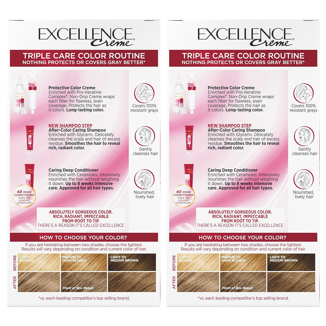 5RB Medium Reddish Brown Hair Color | L'Oreal Paris Excellence Creme – 8 Weeks Gray Coverage