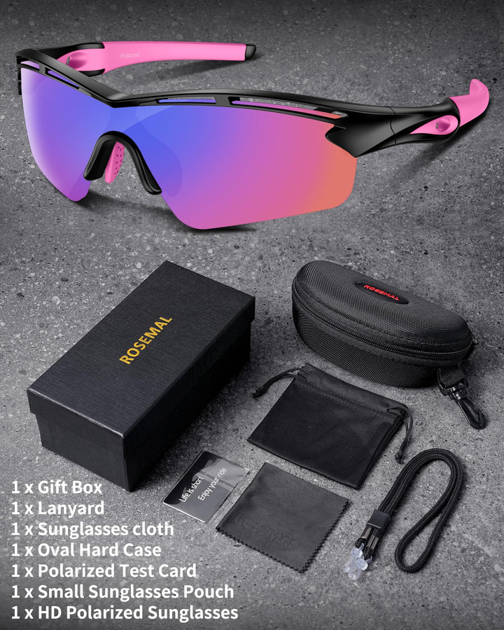 Polarized Sports Sunglasses for Men Women Youth Baseball Cycling Running Driving Fishing Tennis Golf Motor TAC UV400 TR90