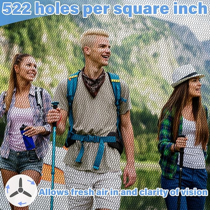 Benvo Mosquito Head Net Mesh One Piece Face Neck Fly Netting Cover from Bugs Gnats Noseeums Hat-Compatible Insect Shield for Fishing, Camping, Gardening (2pcs, Black, Upgraded Big Net)