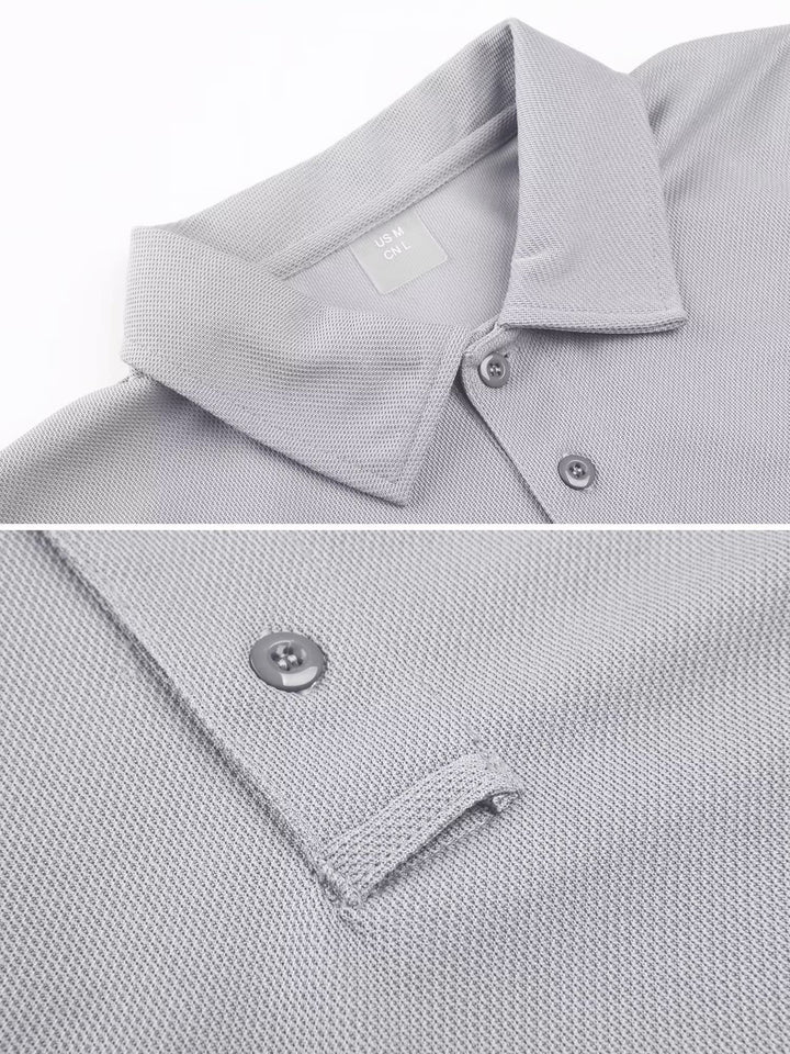 MAGCOMSEN Work Shirts for Men Golf Shirts Fishing Shirts Casual Shirts Quick Dry Shirts Golf Polo Shirts Light Grey S