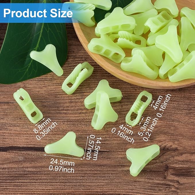 30 Pack Ultralight Fluorescent Guyline Tensioners Tent Rope Tighteners Guy Lines Cord Rope Adjuster for Outdoor Camping Hiking Tarp Canopy Shelter