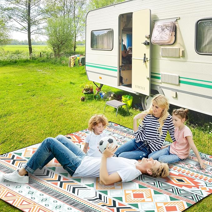 AISPARKY Beach Blanket Waterproof Sandproof, Oversized Large Beach Mat 79" X 83"/120"x108" for 1-8 Adults, Quick Drying&Compact&Lightweight, Picnic Mat Vacation Essentials for Beach Camping Travel