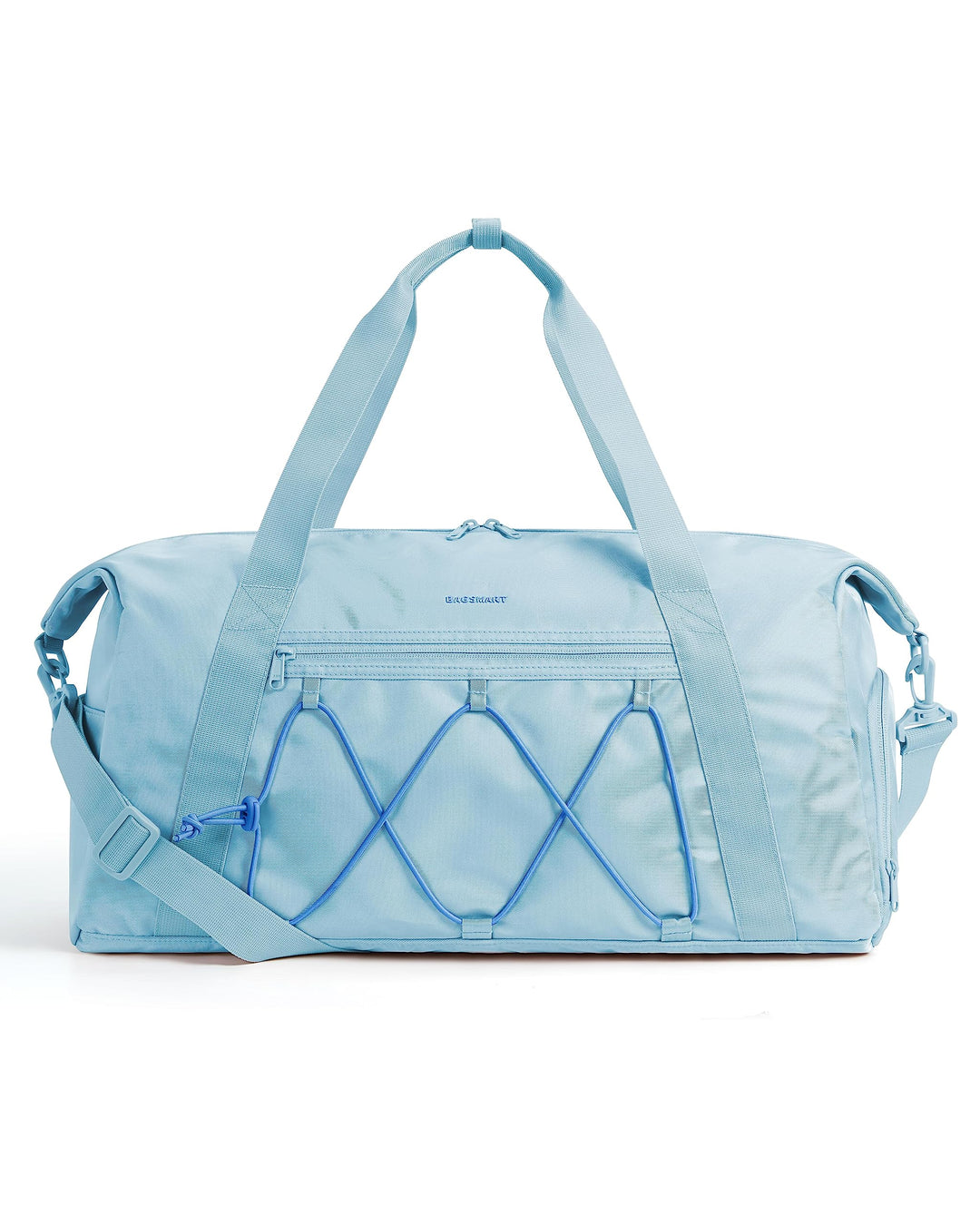 BAGSMART Gym Bags for Women Men, Sports Duffle Bag, Lightweight Weekender Duffel Bag With Shoe Compartment, Water Resistant Workout Duffle Sports Bag for Travel Fitness Swimming Yoga - Blue