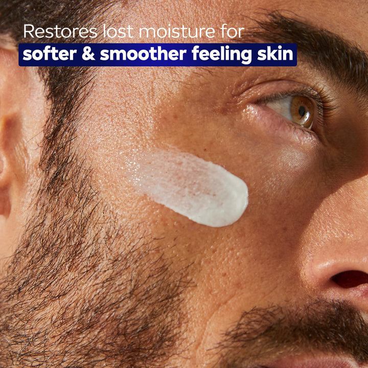 NIVEA MEN Age Defense Daily Face Moisturizer with Broad Spectrum SPF 30 Sunscreen, Pro-Retinol and Hyaluronic Acid, Beard-Friendly Face Lotion Helps Defend Against UVA/UVB Rays, 1.7 Fl Oz Bottle