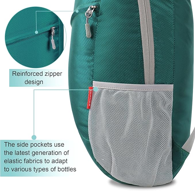 ZOMAKE Lightweight Packable Backpack 20L, Foldable Backpacks Small Daypack for Hiking Water Resistant Day Bag for Travel