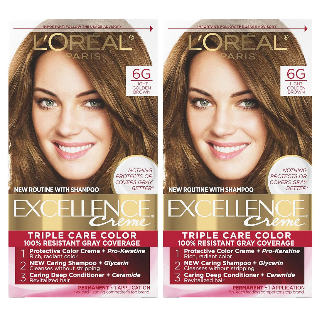 5RB Medium Reddish Brown Hair Color | L'Oreal Paris Excellence Creme – 8 Weeks Gray Coverage