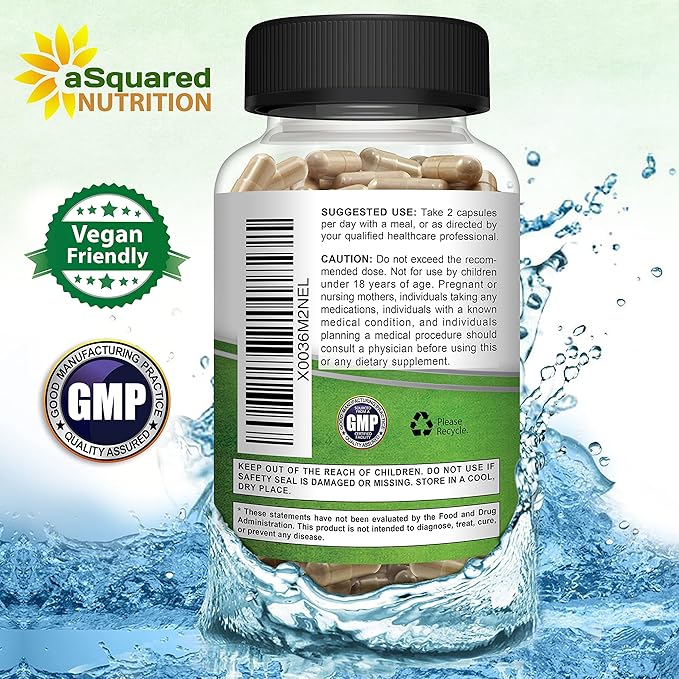 aSquared Nutrition Shilajit 1000mg - 120 Capsules - Pure Shilajit Extract Supplement and Powder Complex Pills - Natural Humic & Fulvic Acid & Trace Minerals - Alternative to Resin & Drops