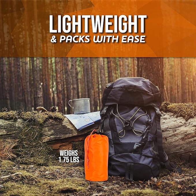 Heavy Duty Rain Poncho for Backpacking, Waterproof Lightweight for Adults, Military, Emergency, Camping, Men, Women