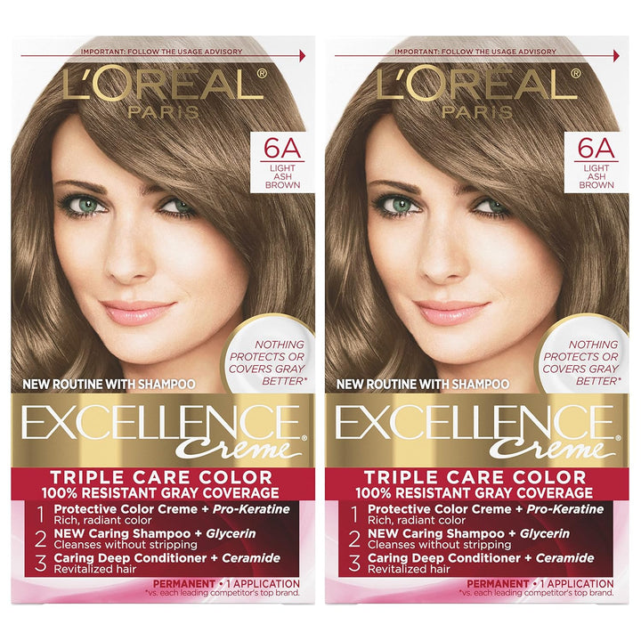 5RB Medium Reddish Brown Hair Color | L'Oreal Paris Excellence Creme – 8 Weeks Gray Coverage