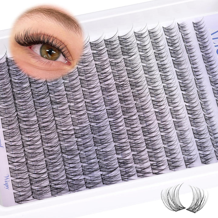 ALICE DIY Natural Lash Clusters | Wispy Anime Cat Eye | 10-16mm, 144 Pcs