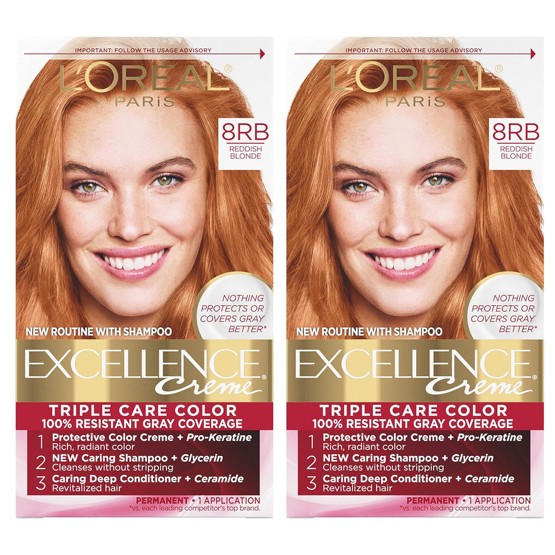 5RB Medium Reddish Brown Hair Color | L'Oreal Paris Excellence Creme – 8 Weeks Gray Coverage