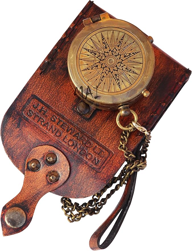 MAI Pocket Compass For Hiking, Survival Instrument Antique “So You Can Always Find Your Way Back Home” Engraved Camping Pocket Compass Nautical Compass Vintage Navigation Outdoor Compass By