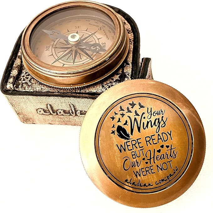 Bereavement Memorial Gift for Condolence | Sympathy Gift in Loving Memory of - Loss of Mother Father Son Daughter Loved One Grief - Remembrance Keepsake Gift Engraved Compass