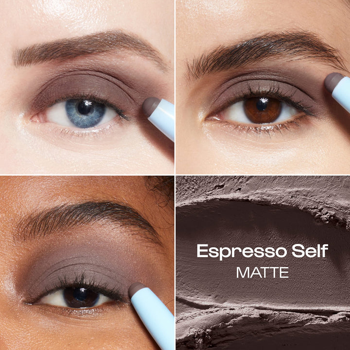 ALLEYOOP 11th Hour Cream Eye Shadow Sticks - Espresso Self (Matte) - Award-winning Eyeshadow Stick - Smudge-Proof and Crease Proof for Over 11 Hours - Easy-To-Apply and Compact for Travel, 0.05 Oz