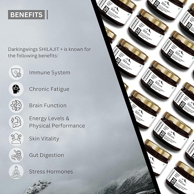 Pure Himalayan Shilajit Resin High Potency for Men & Women, Pure Natural Shilajit, 500 mg Per Serving, Naturally Occuring Trace Minerals & Fulvic Acid for Energy, Metabolism & Immune Support