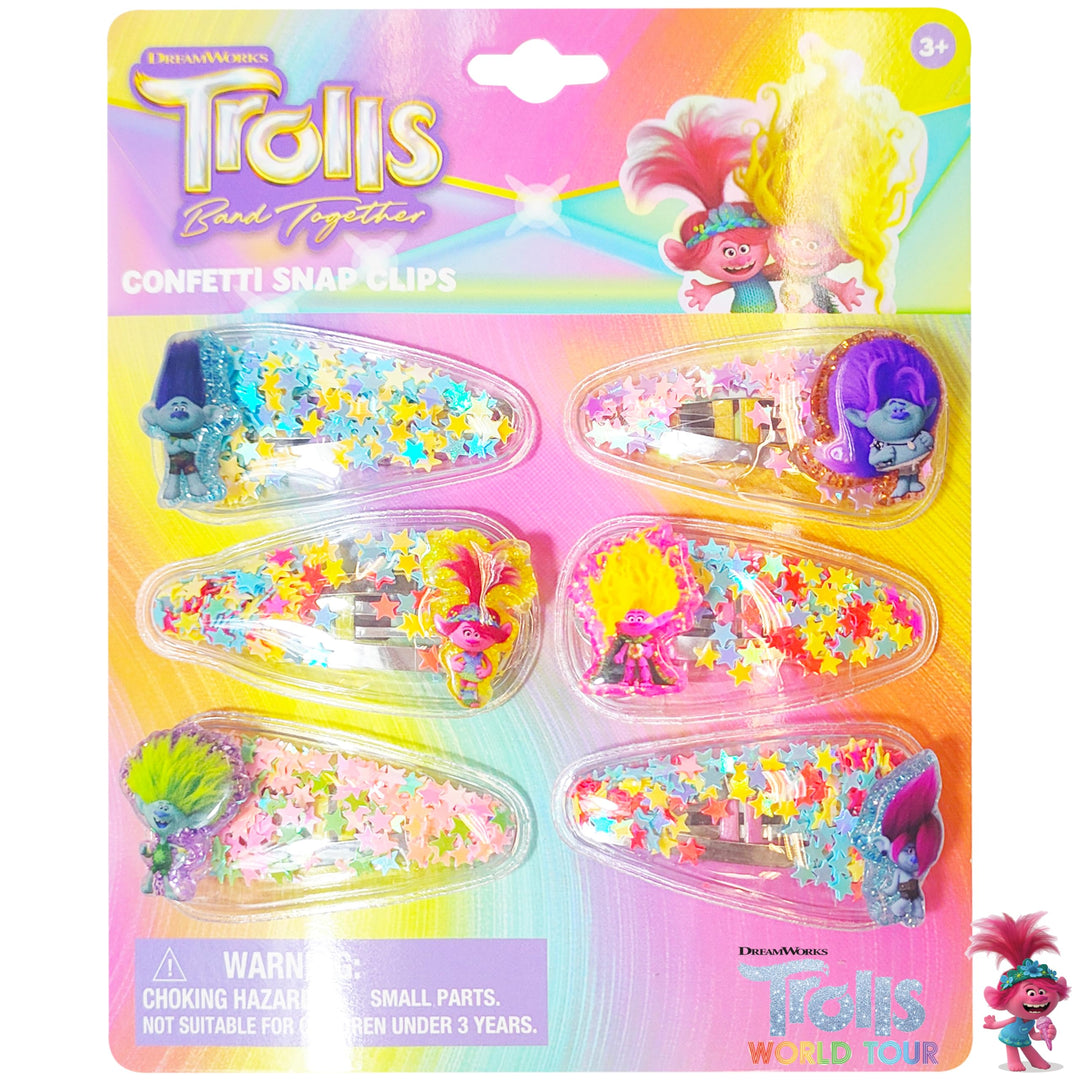 Luv Her Magical Confetti Hair Clips for Kids - 6pc Cute Character Charms Hair Accessories with Favorite Luv Her Characters, Ages 3+